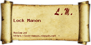 Lock Manon névjegykártya